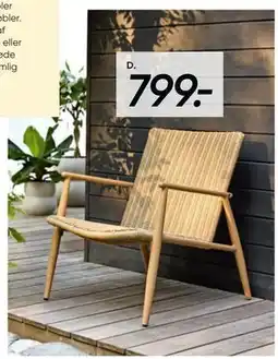Bilka Tirana loungestol. Aluminium og polyrattan tilbud