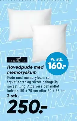 Bilka Hovedpude med memoryskum tilbud