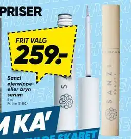 Bilka Sanzi øjenvippe- eller bryn serum tilbud