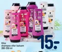 REMA 1000 Gliss shampoo eller balsam 200-250 ml tilbud