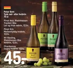 REMA 1000 Peter Bott Tysk rød- eller hvidvin 75 cl tilbud
