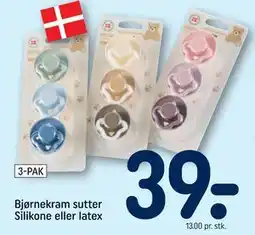 REMA 1000 Bjørnekram sutter Silikone eller latex tilbud