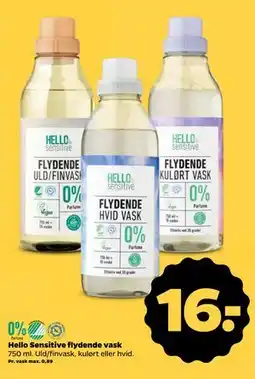 Netto Hello Sensitive flydende vask tilbud