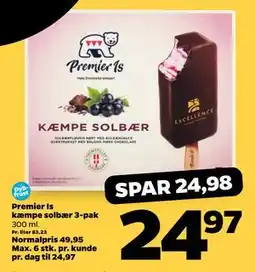 Netto Premier Is kæmpe solbær 3-pak tilbud