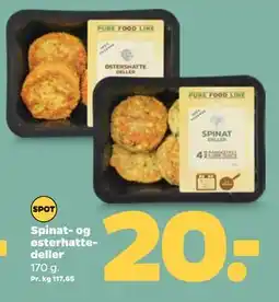 Netto Spinat- og østerhattedeller tilbud