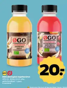 Netto ØGO økologisk ingefærshot tilbud