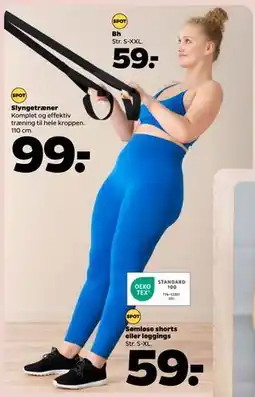 Netto Sømløse shorts eller leggings tilbud