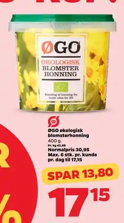 Netto ØGO økologisk blomsterhonning tilbud