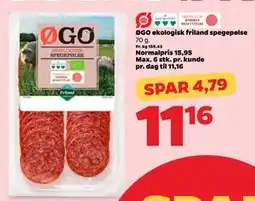 Netto ØGO økologisk friland spegepølse tilbud