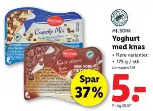 Lidl Yoghurt med knas tilbud