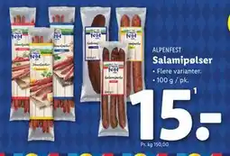 Lidl Salamipølser tilbud