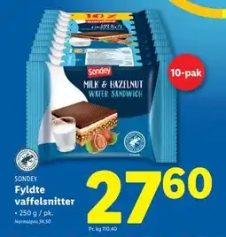 Lidl Fyldte vaffelsnitter tilbud