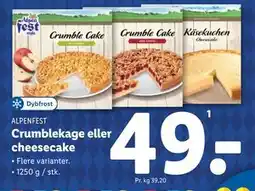 Lidl Crumblekage eller cheesecake tilbud