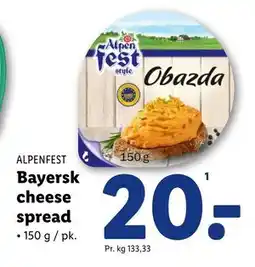 Lidl Bayersk cheese spread tilbud