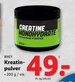 Lidl Kreatinpulver tilbud