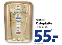 Lidl Osteplatte tilbud