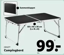 Lidl Campingbord tilbud