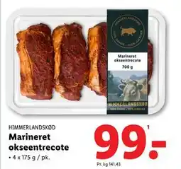 Lidl Marineret okseentrecote tilbud