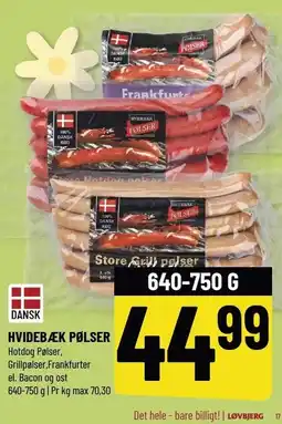 Løvbjerg HVIDEBÆK PØLSER tilbud