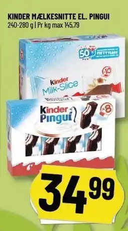 Løvbjerg KINDER MÆLKESNITTE EL. PINGUI tilbud