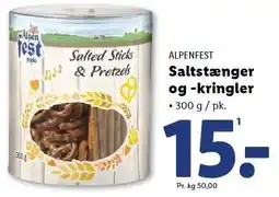 Lidl Saltstænger og-kringler 300 g tilbud