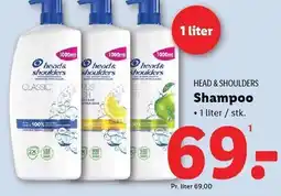 Lidl Head & Shoulders Shampoo 1 liter tilbud