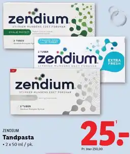 Lidl Zendium tandpasta 2x50 ml tilbud
