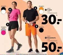 Lidl T-shirt eller Sweatshorts tilbud