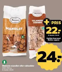 Netto Mamone mandler eller valnødder tilbud