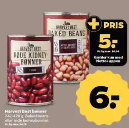 Netto Harvest Best bønner tilbud