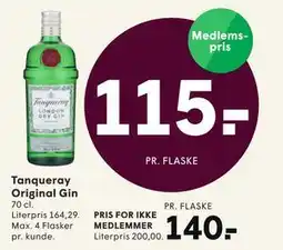 SPAR Tanqueray Original Gin tilbud