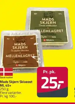 Fleggaard Mads Skjern Skiveost ML 45+ tilbud