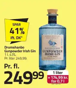 Fleggaard Drumshanbo Gunpowder Irish Gin 11.43%. tilbud