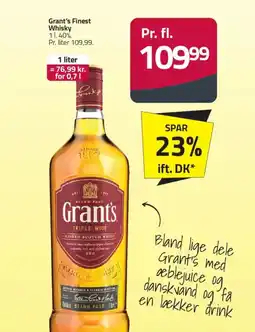 Fleggaard Grant's Finest Whisky 11.40%. tilbud
