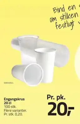 Fleggaard Engangskrus 20 cl tilbud