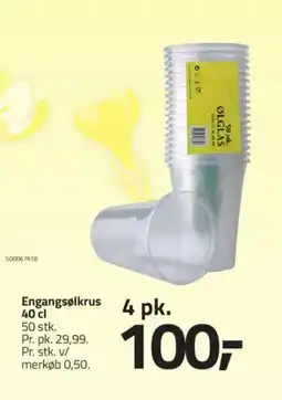 Fleggaard Engangsølkrus 4 pk. tilbud