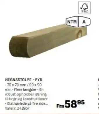 Bygma HEGNSSTOLPE-FYR tilbud