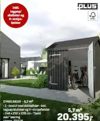 Bygma CYKELSKUR-5,7 M² tilbud