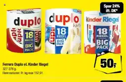 Calle Ferrero Duplo el. Kinder Riegel tilbud