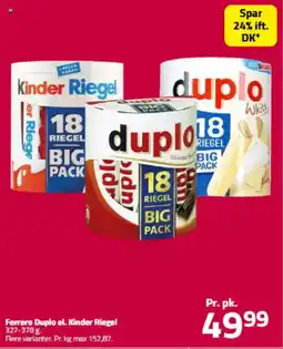 Fleggaard Ferrero duplo el. kinder riegel tilbud