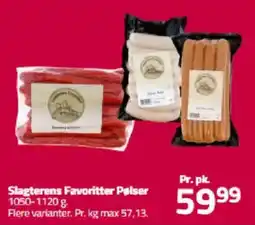 Fleggaard Slagterens favoritter pølser tilbud