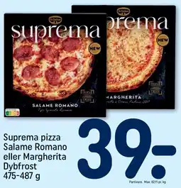REMA 1000 Suprema pizza Salame Romano eller Margerita tilbud