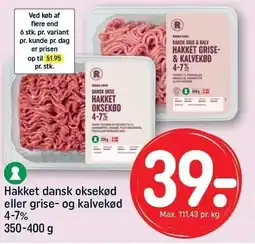 REMA 1000 Hakket dansk oksekød eller grise- og kalvekød tilbud