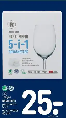 REMA 1000 REMA 1000 parfumefri 5-i-1 opvasketabs tilbud