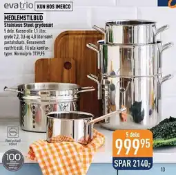Imerco Stainless Steel grydesæt tilbud