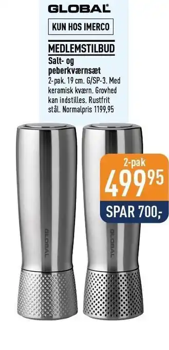 Imerco Salt- og peberkværnsæt tilbud