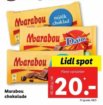 Let-Køb Marabou chokolade tilbud