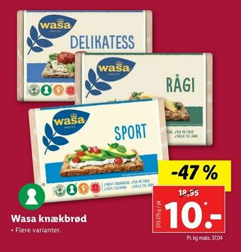 Let-Køb Wasa knækbrød tilbud