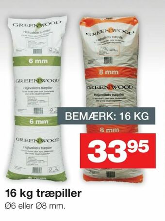 Bauhaus 16 kg træpiller tilbud