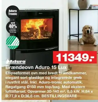 Bauhaus Brændeovn Aduro 15 Lux tilbud